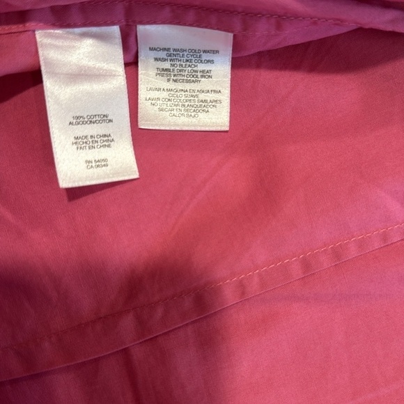 Jones New York Signature Pink Button-Up Shirt with Floral Accents size Medium - Picture 10 of 10